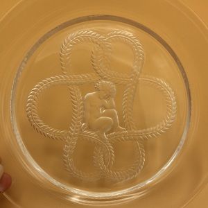 Lalique Intaglio Cherub glass plate